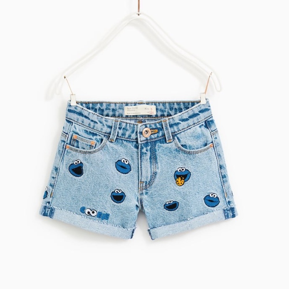 Mid-rise Denim Shorts